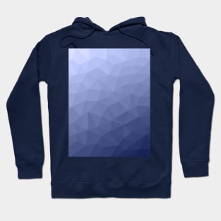 Grey blue gradient geometric mesh pattern Triangle light dark ombre Hoodie